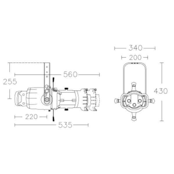 XLine Light D PROFILE LIGHT 19° Профильный ламповый прожектор