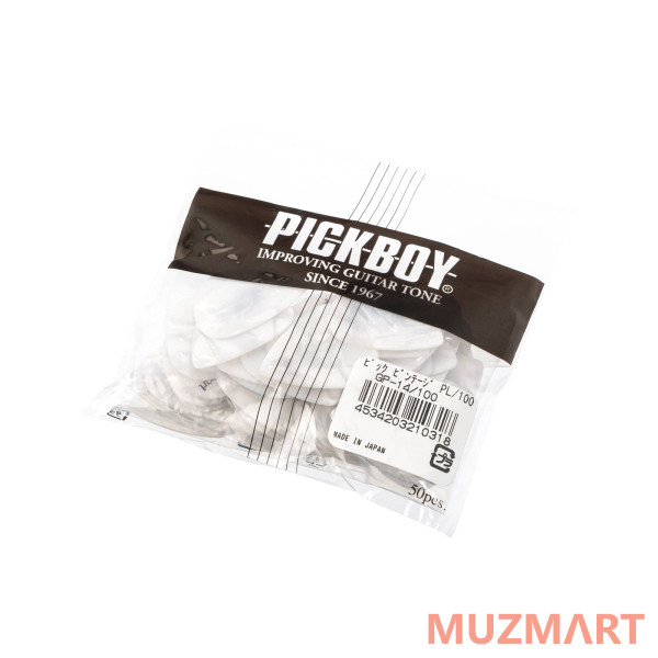 Pickboy GP-14/100 Celluloid Vintage Classic White Pearl Медиаторы 50шт
