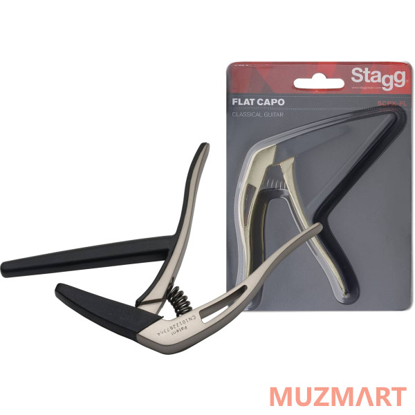 Stagg SCPX-FL BG Плоский каподастр для классической гитары
