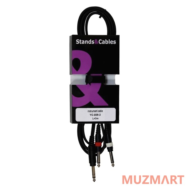 Stands&Cables YC-009-3 Кабель  Jack 6,3мм стерео - 2 Jack 6,3 мм. моно