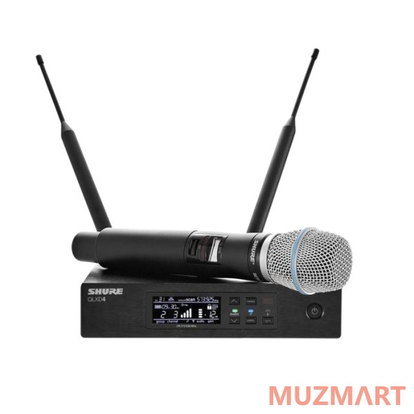 Shure QLXD24E/B87A K51 606 - 670 MHz Вокальная радиосистема с ручным передатчиком BETA87A